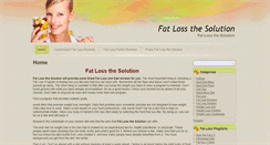 Desktop Screenshot of fatlossthesolution.com